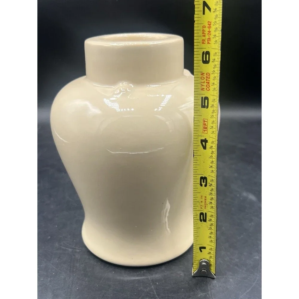 Vintage Colonial Candle of Cape Cod Ceramic Candlestick Vase Form Sand Color 6”